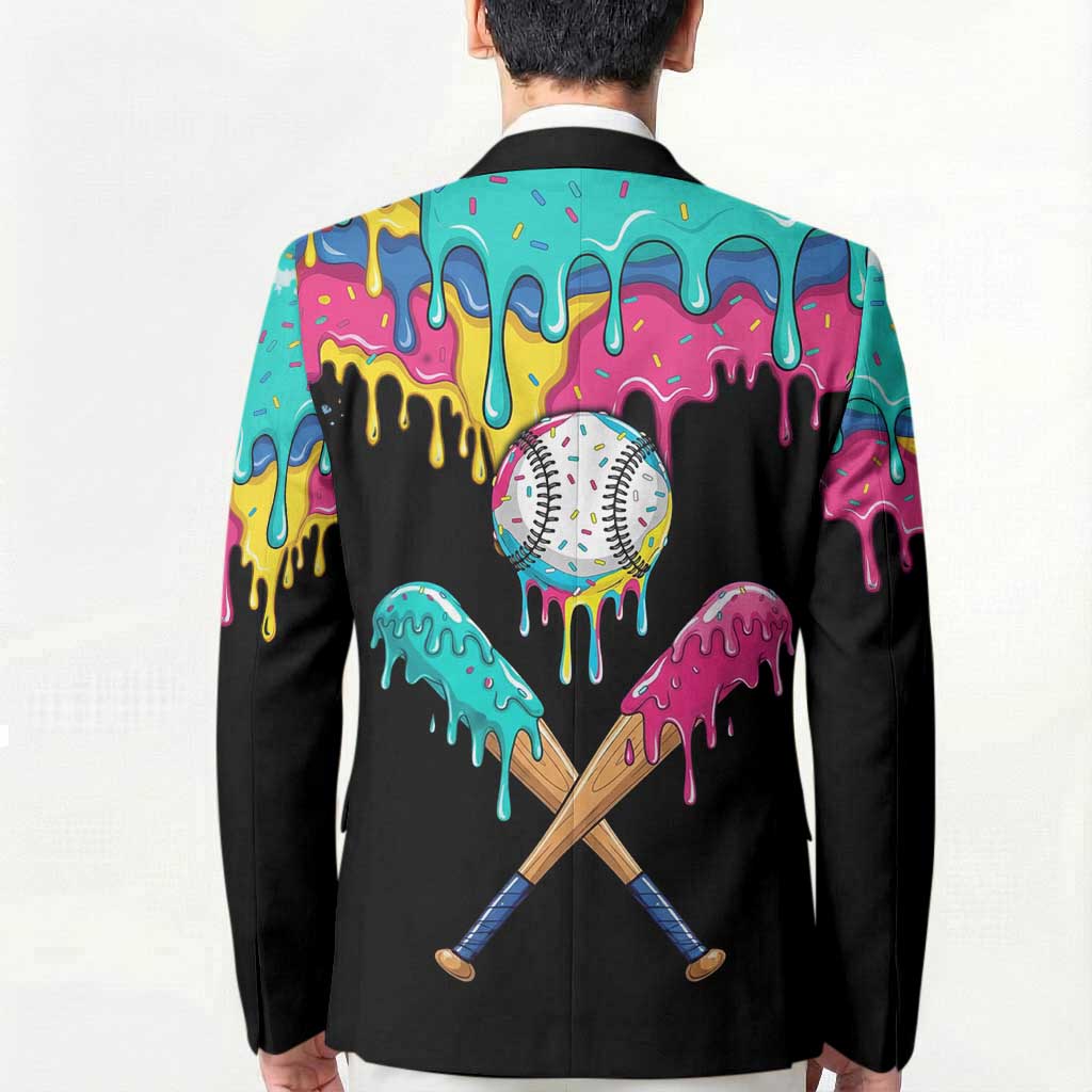 100 Days of School Baseball Blazer with Sweet Melting Drip Pattern