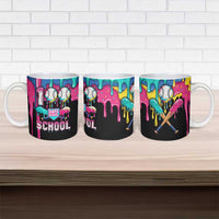 100 Days of School Baseball Ceramic Mug with Sweet Melting Drip Pattern