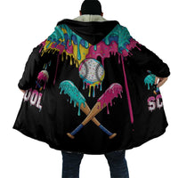 100 Days of School Baseball Cloak with Sweet Melting Drip Pattern