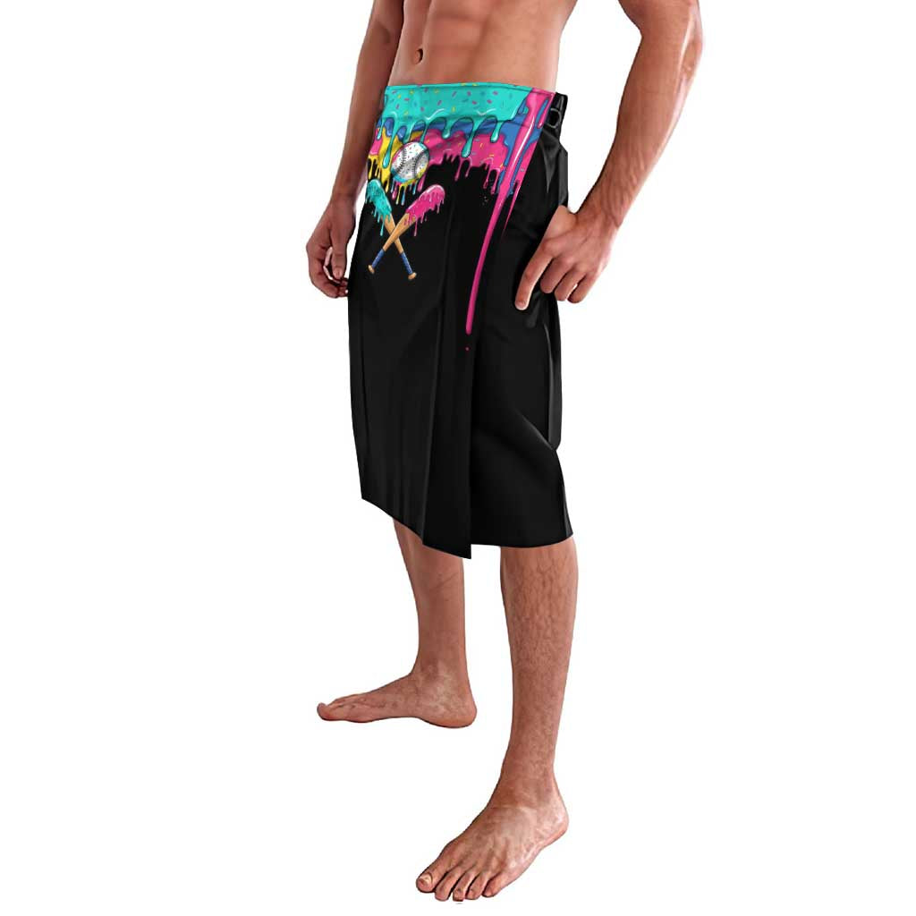 100 Days of School Baseball Lavalava with Sweet Melting Drip Pattern