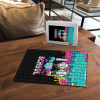 100 Days of School Baseball Puzzle with Sweet Melting Drip Pattern