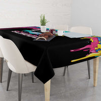 100 Days of School Baseball Tablecloth with Sweet Melting Drip Pattern