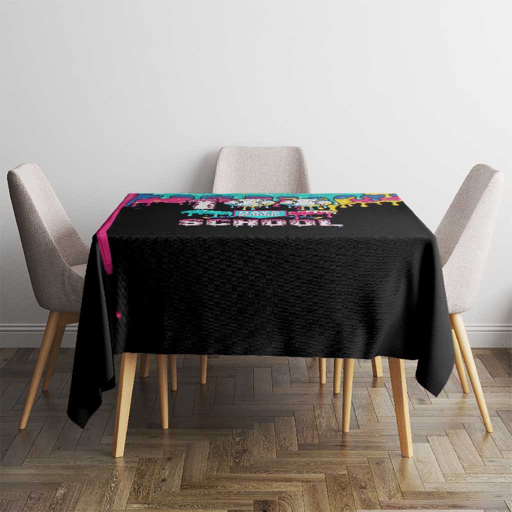 100 Days of School Baseball Tablecloth with Sweet Melting Drip Pattern