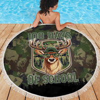 Deer 100 Days of School Beach Blanket Camo Deer Adventure Forest