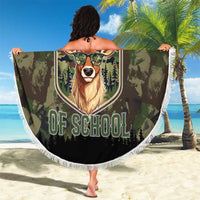 Deer 100 Days of School Beach Blanket Camo Deer Adventure Forest