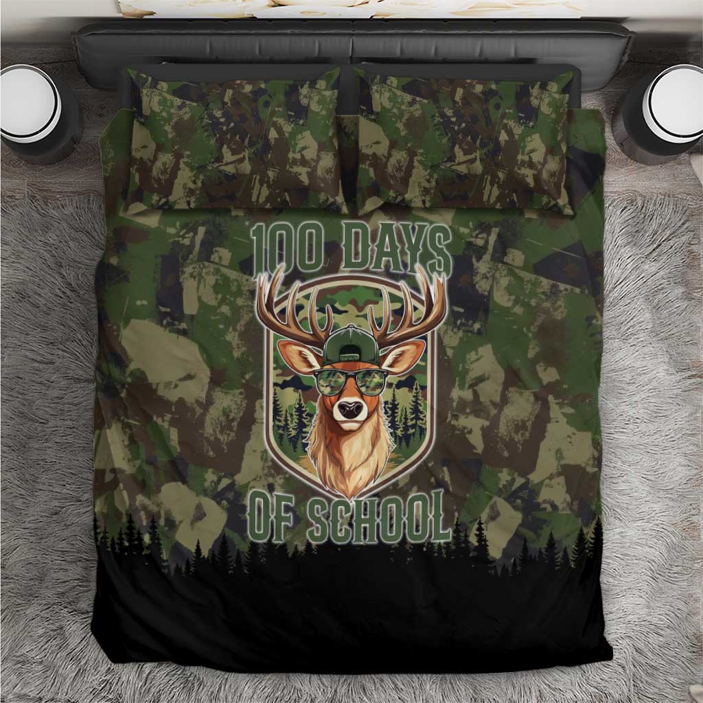 Deer 100 Days of School Bedding Set Camo Deer Adventure Forest