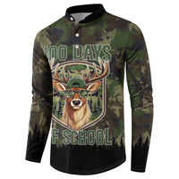 Deer 100 Days of School Button Sweatshirt Camo Deer Adventure Forest