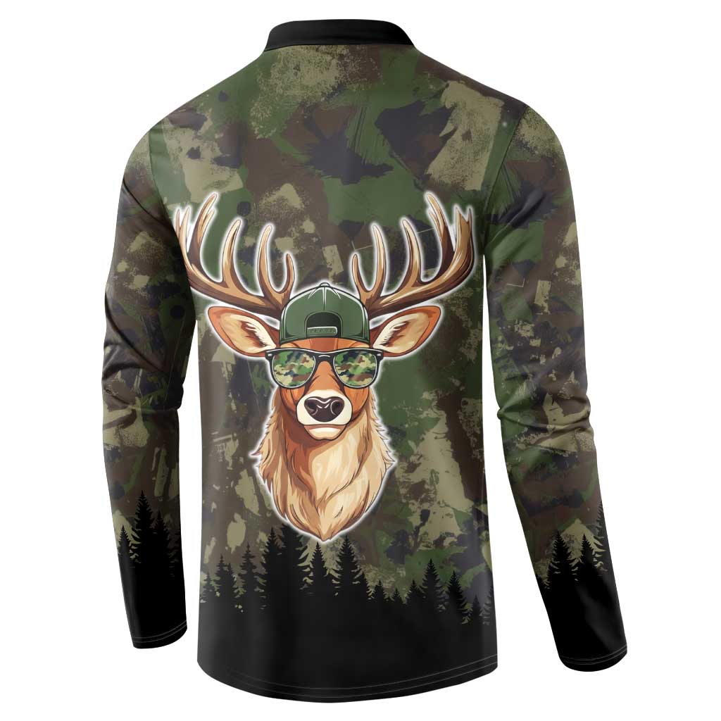 Deer 100 Days of School Button Sweatshirt Camo Deer Adventure Forest
