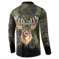 Deer 100 Days of School Button Sweatshirt Camo Deer Adventure Forest