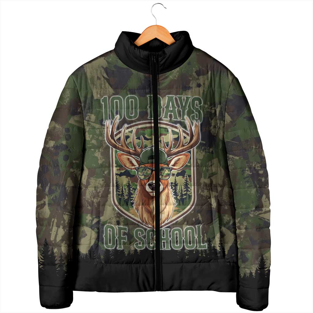 Deer 100 Days of School Padded Jacket Camo Deer Adventure Forest