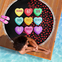 Valentine’s Day 67 Meme Six Seven Beach Blanket Gen Alpha Conversation Hearts