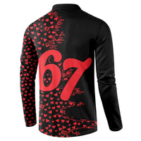 Valentine’s Day 67 Meme Six Seven Button Sweatshirt Gen Alpha Conversation Hearts