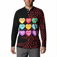 Valentine’s Day 67 Meme Six Seven Button Sweatshirt Gen Alpha Conversation Hearts