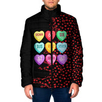 Valentine’s Day 67 Meme Six Seven Padded Jacket Gen Alpha Conversation Hearts