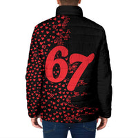 Valentine’s Day 67 Meme Six Seven Padded Jacket Gen Alpha Conversation Hearts