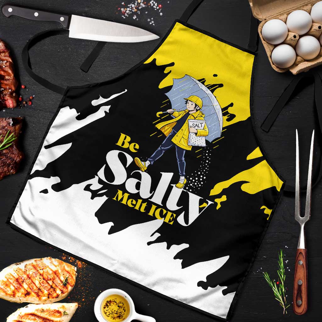Be Salty Melt Ice Apron with Bold Splash Pattern