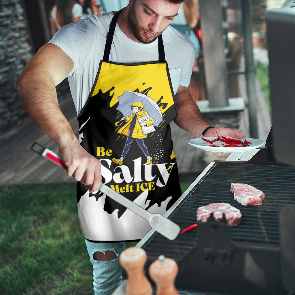 Be Salty Melt Ice Apron with Bold Splash Pattern