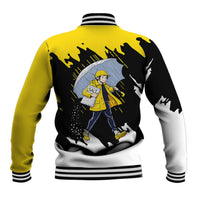 Be Salty Melt Ice Baseball Jacket with Bold Splash Pattern