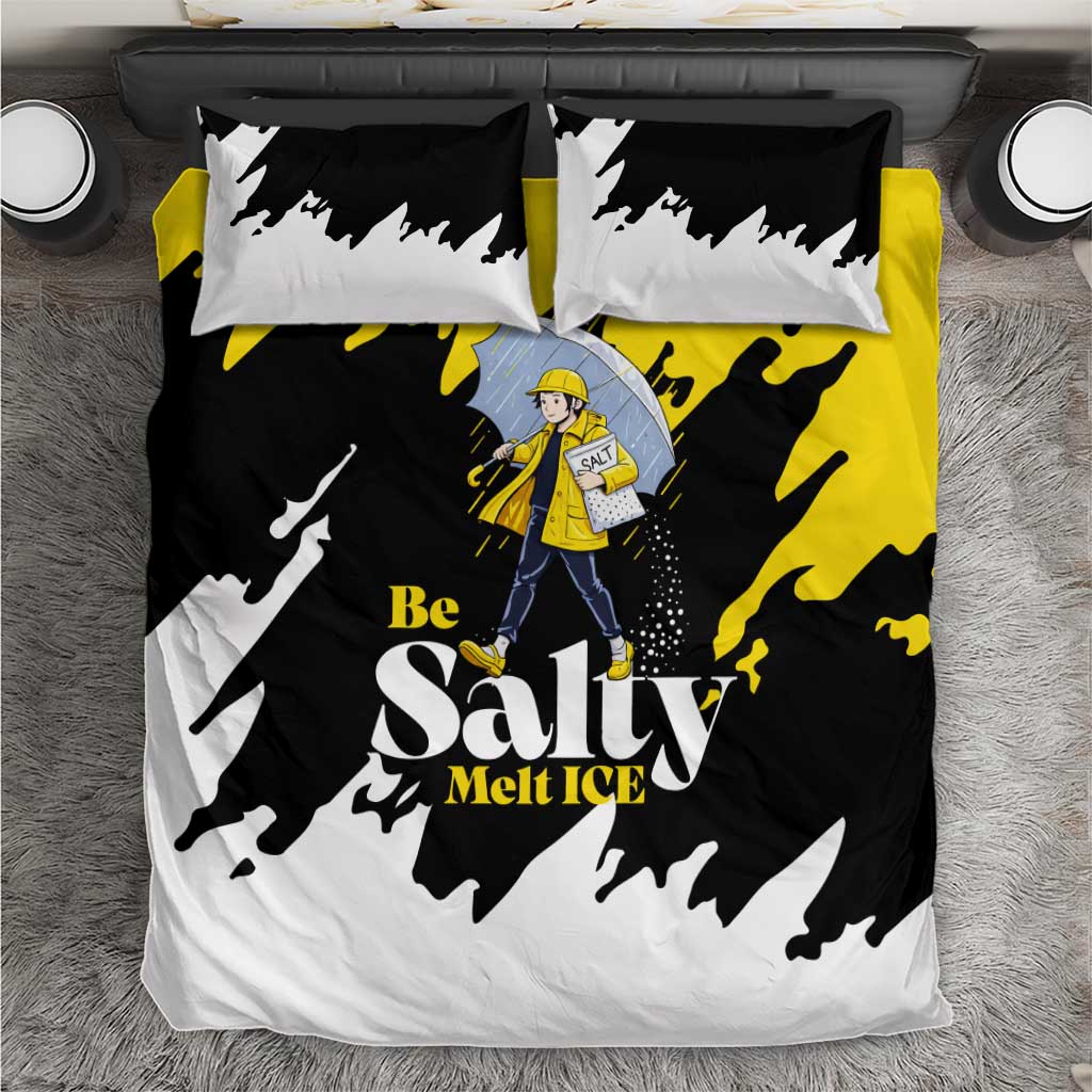 Be Salty Melt Ice Bedding Set with Bold Splash Pattern