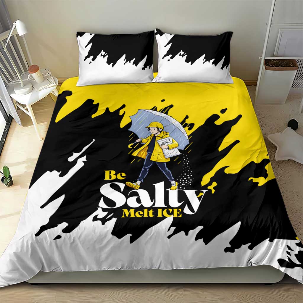 Be Salty Melt Ice Bedding Set with Bold Splash Pattern