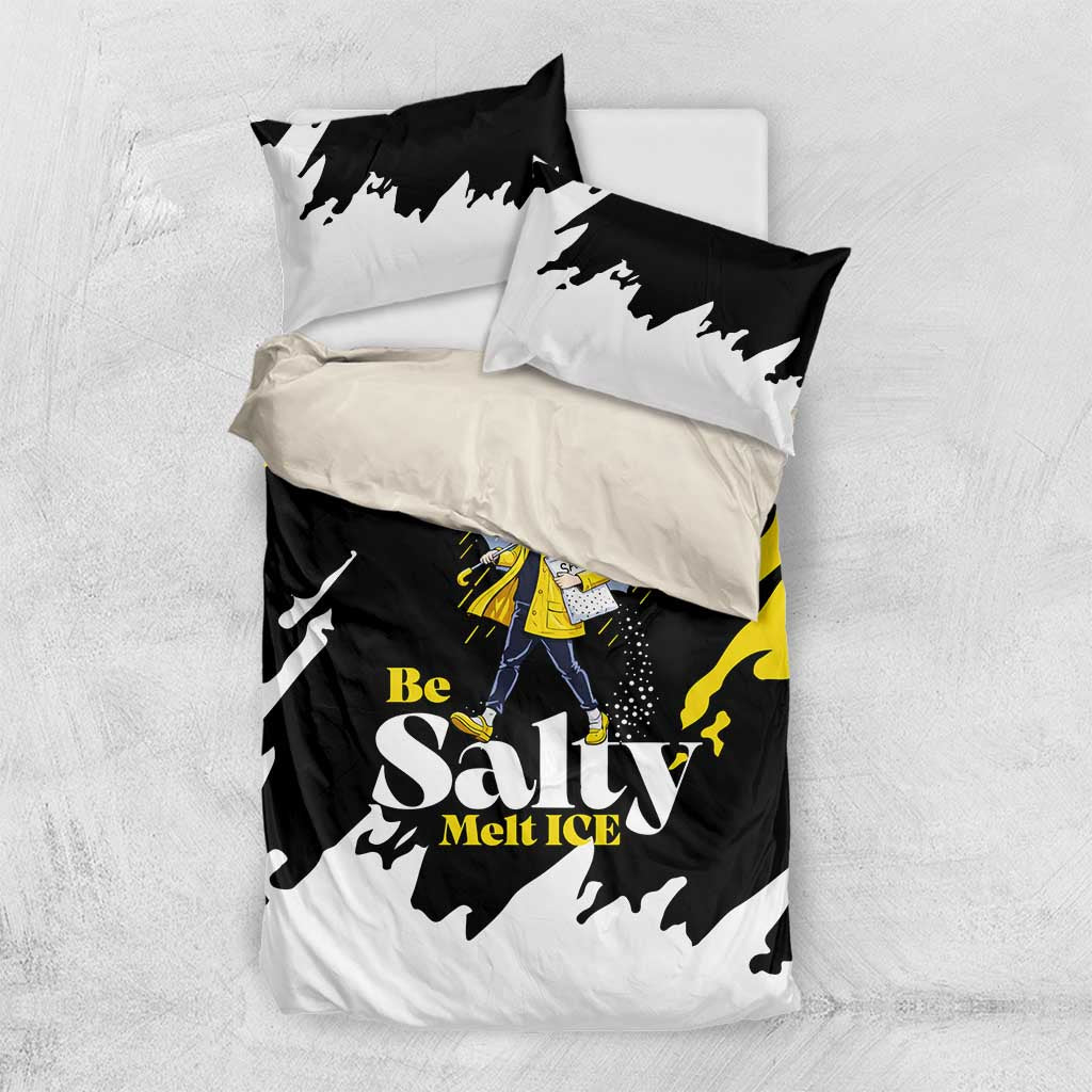 Be Salty Melt Ice Bedding Set with Bold Splash Pattern