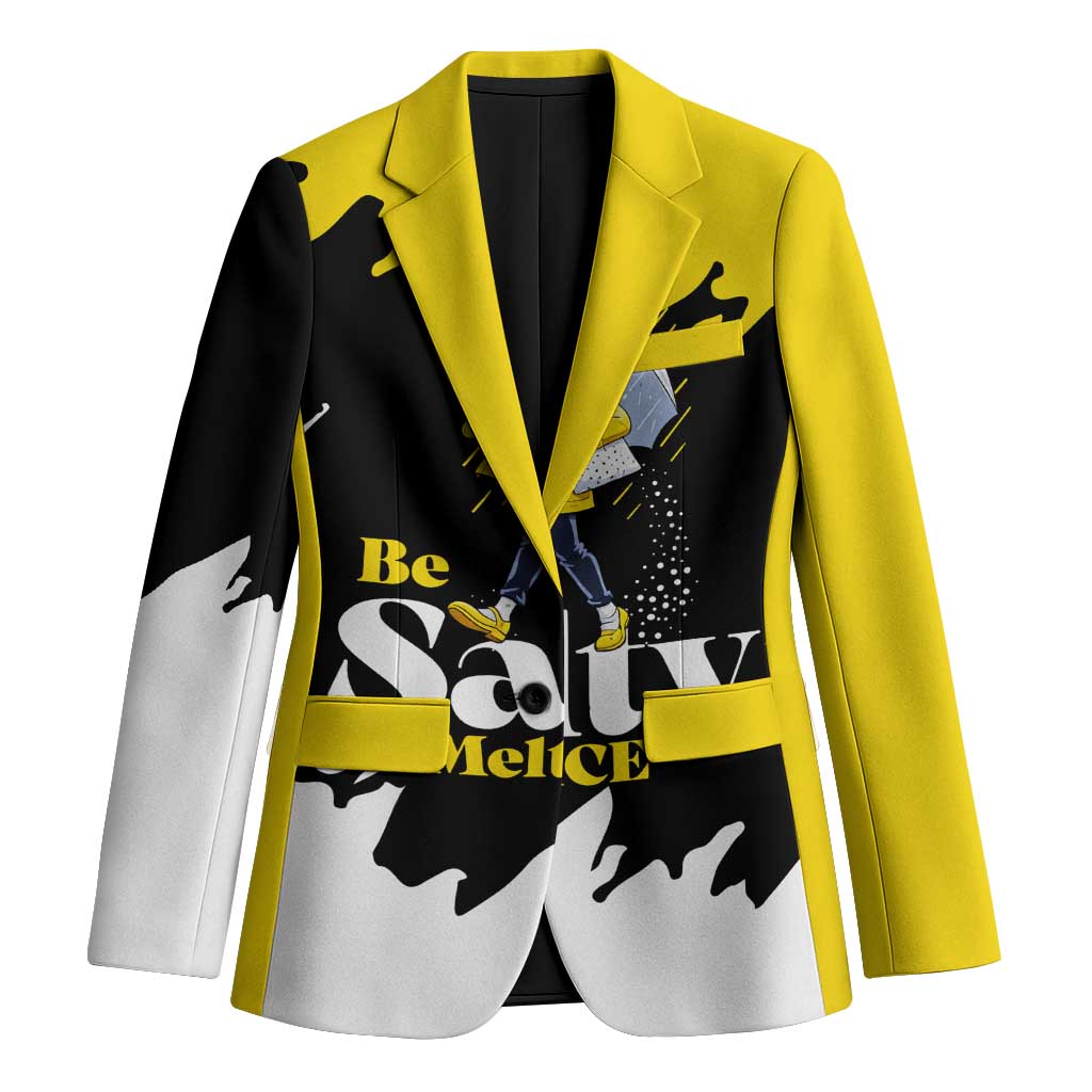 Be Salty Melt Ice Blazer with Bold Splash Pattern