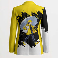 Be Salty Melt Ice Blazer with Bold Splash Pattern