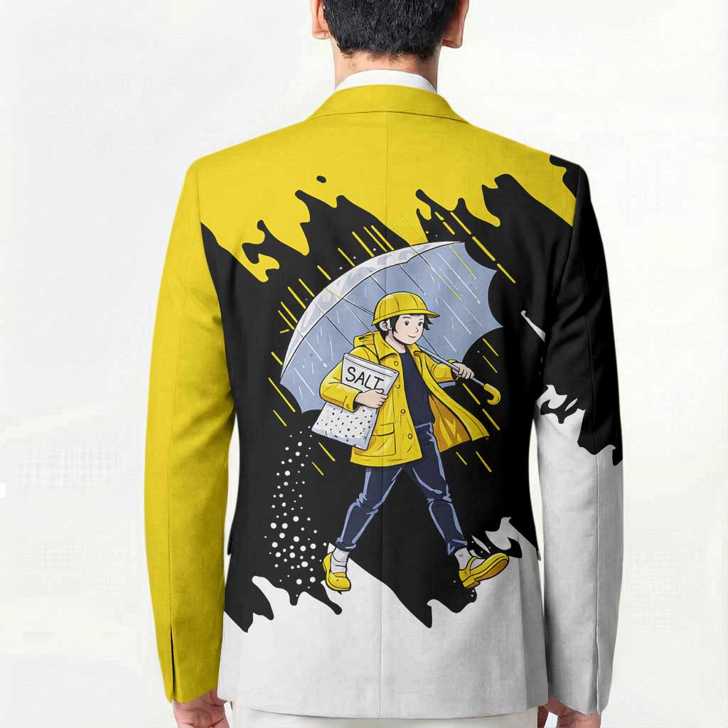 Be Salty Melt Ice Blazer with Bold Splash Pattern