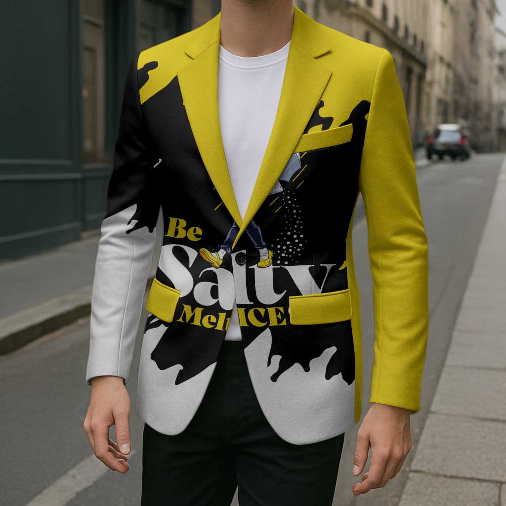 Be Salty Melt Ice Blazer with Bold Splash Pattern