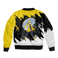 Be Salty Melt Ice Bomber Jacket with Bold Splash Pattern