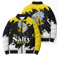 Be Salty Melt Ice Bomber Puffer Jacket with Bold Splash Pattern