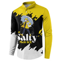 Be Salty Melt Ice Button Sweatshirt with Bold Splash Pattern