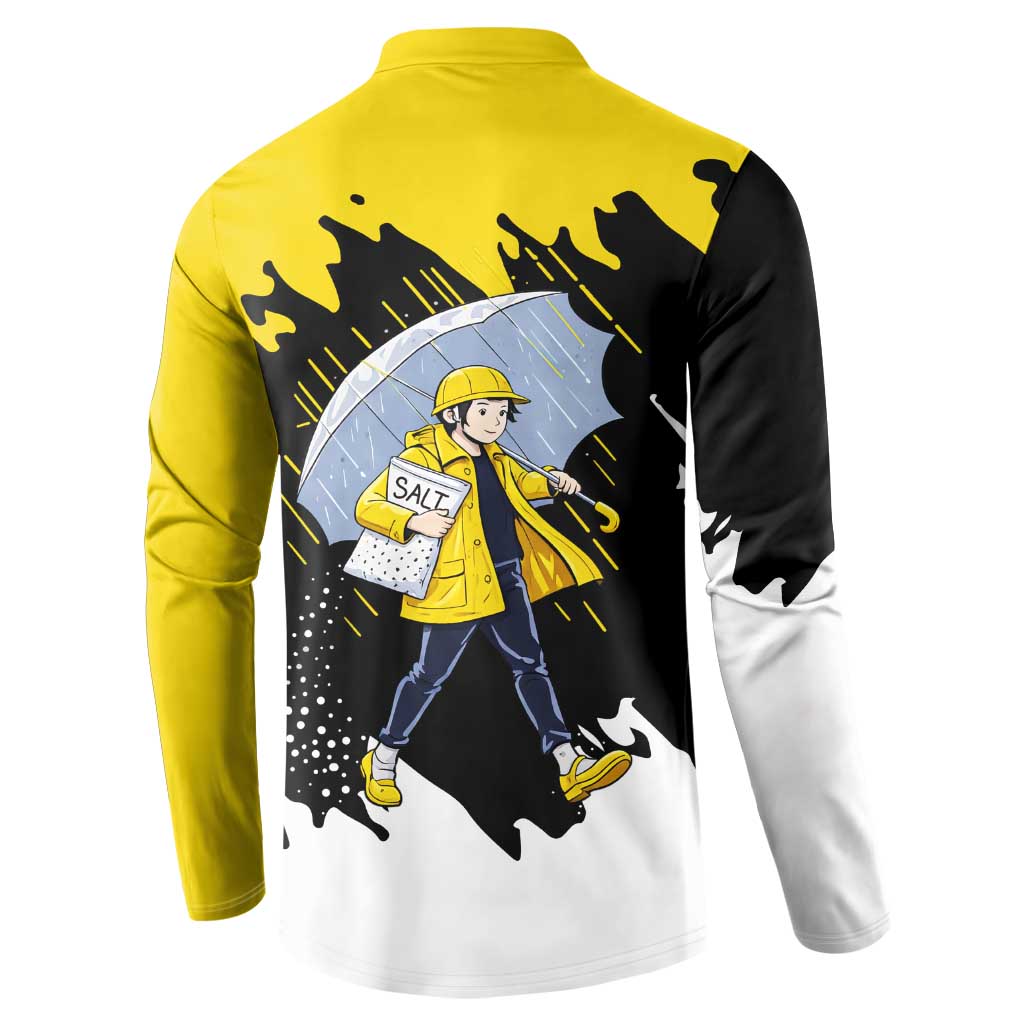 Be Salty Melt Ice Button Sweatshirt with Bold Splash Pattern