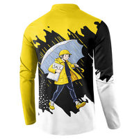 Be Salty Melt Ice Button Sweatshirt with Bold Splash Pattern