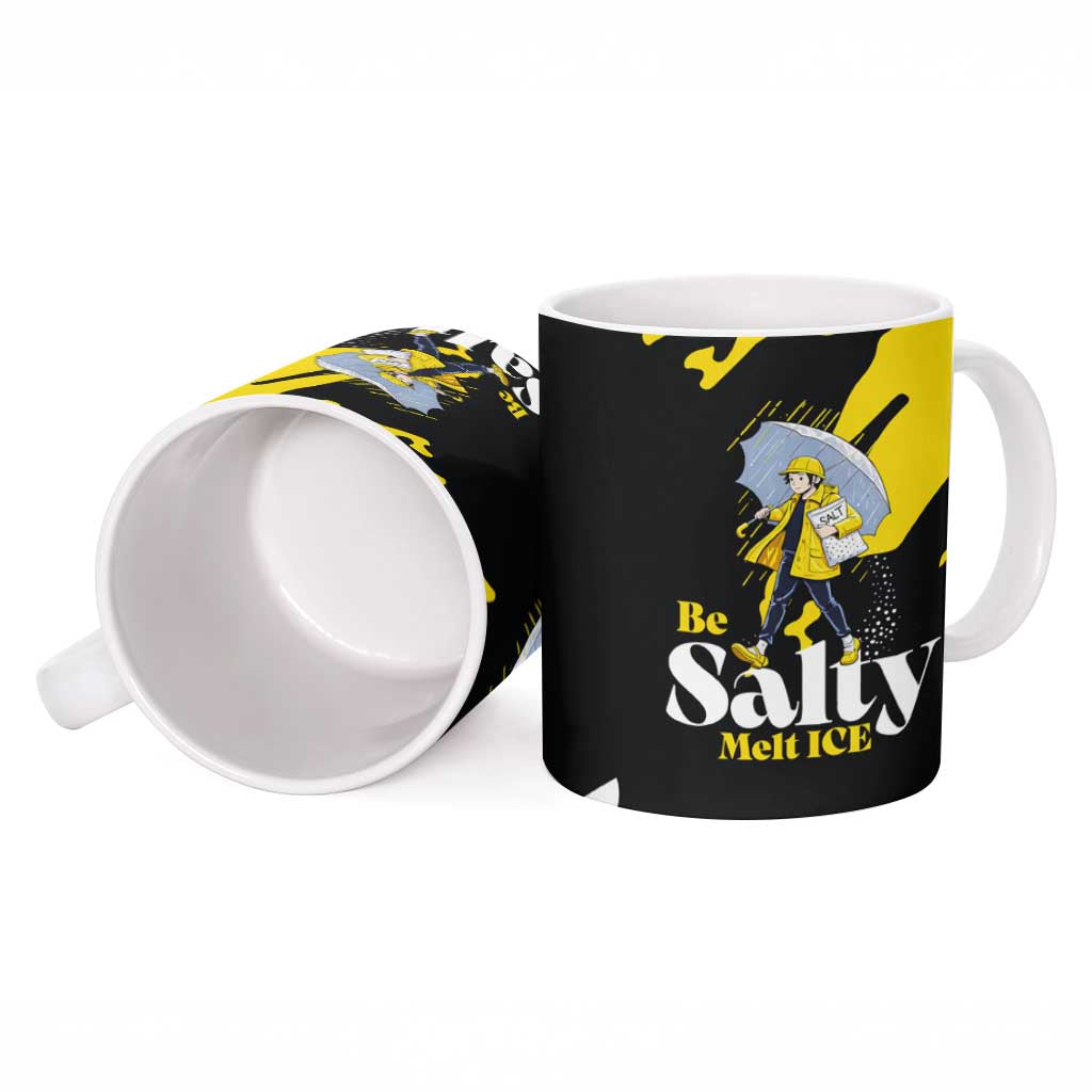 Be Salty Melt Ice Ceramic Mug with Bold Splash Pattern