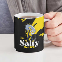 Be Salty Melt Ice Ceramic Mug with Bold Splash Pattern