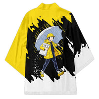 Be Salty Melt Ice Kimono with Bold Splash Pattern