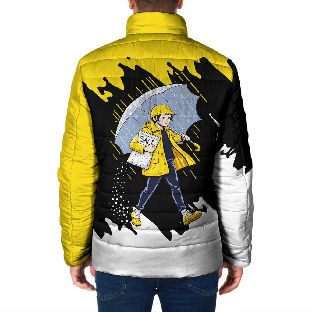 Be Salty Melt Ice Padded Jacket with Bold Splash Pattern