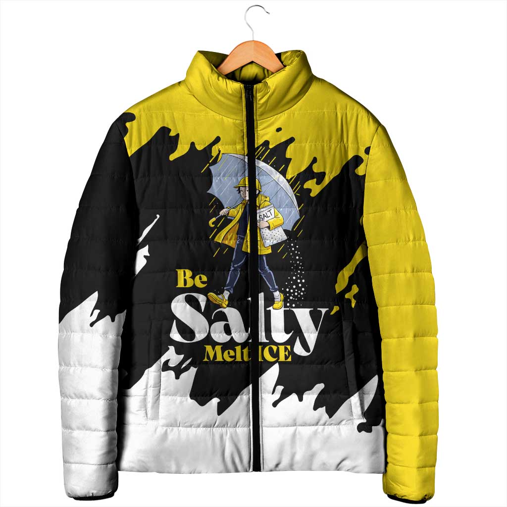 Be Salty Melt Ice Padded Jacket with Bold Splash Pattern