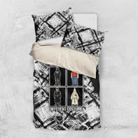 Same Shit Different Costume Bedding Set Monochrome Gritty Texture