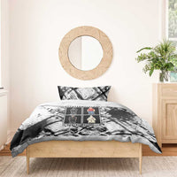Same Shit Different Costume Bedding Set Monochrome Gritty Texture