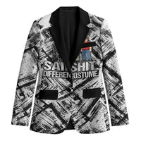 Same Shit Different Costume Blazer Monochrome Gritty Texture