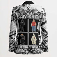 Same Shit Different Costume Blazer Monochrome Gritty Texture