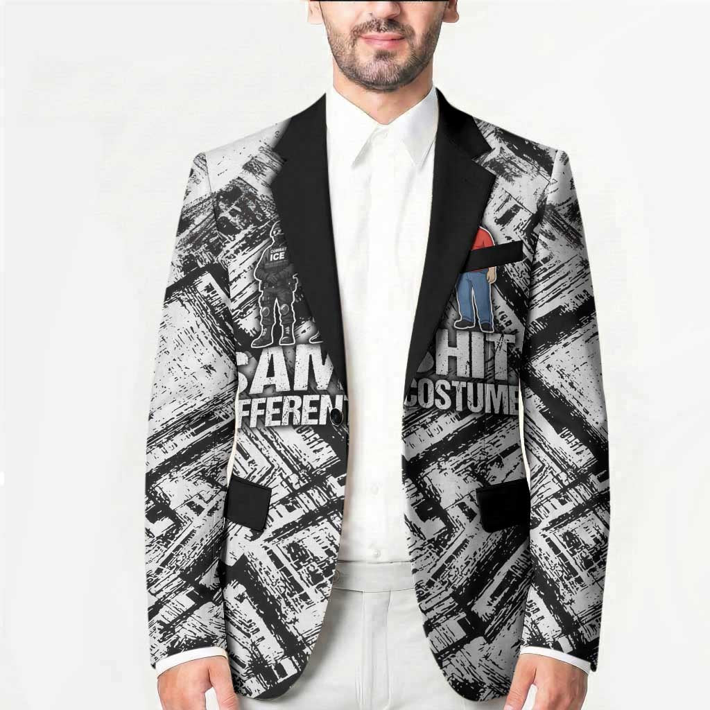 Same Shit Different Costume Blazer Monochrome Gritty Texture