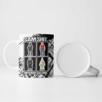 Same Shit Different Costume Ceramic Mug Monochrome Gritty Texture