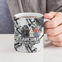 Same Shit Different Costume Ceramic Mug Monochrome Gritty Texture