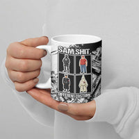 Same Shit Different Costume Ceramic Mug Monochrome Gritty Texture