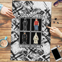 Same Shit Different Costume Puzzle Monochrome Gritty Texture