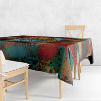 Singapore Merlion Tablecloth with Graffiti Art Style and National Flag