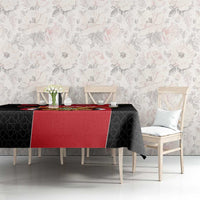 Yemen Eagle Emblem Tablecloth with National Flag and Map Design